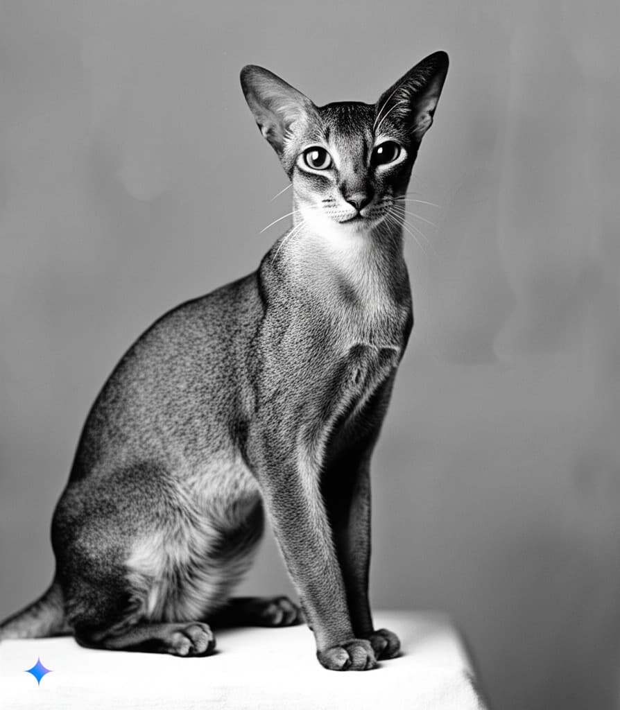 Early photo of an Abyssinian cat