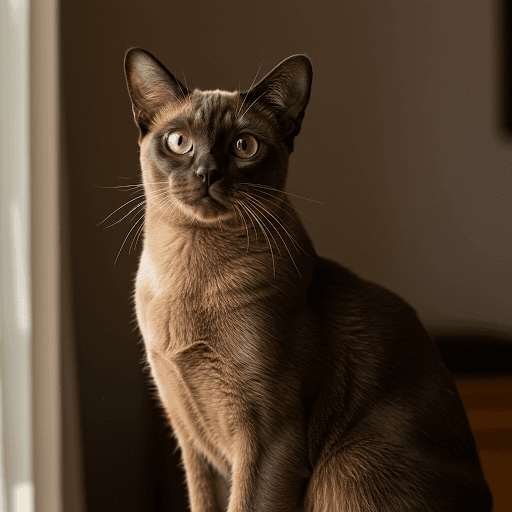 Affectionate and smart Burmese cat