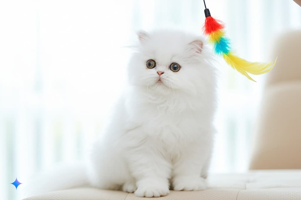 Close-up of Persian cat features