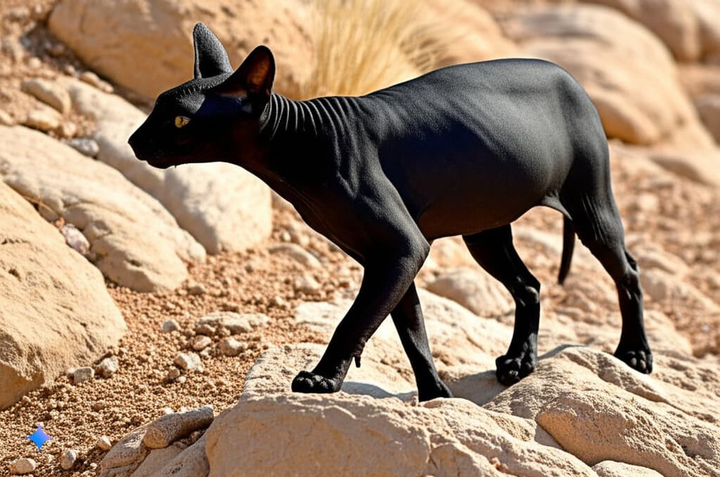 A Sphynx cat basking in the warmth of gentle hands.